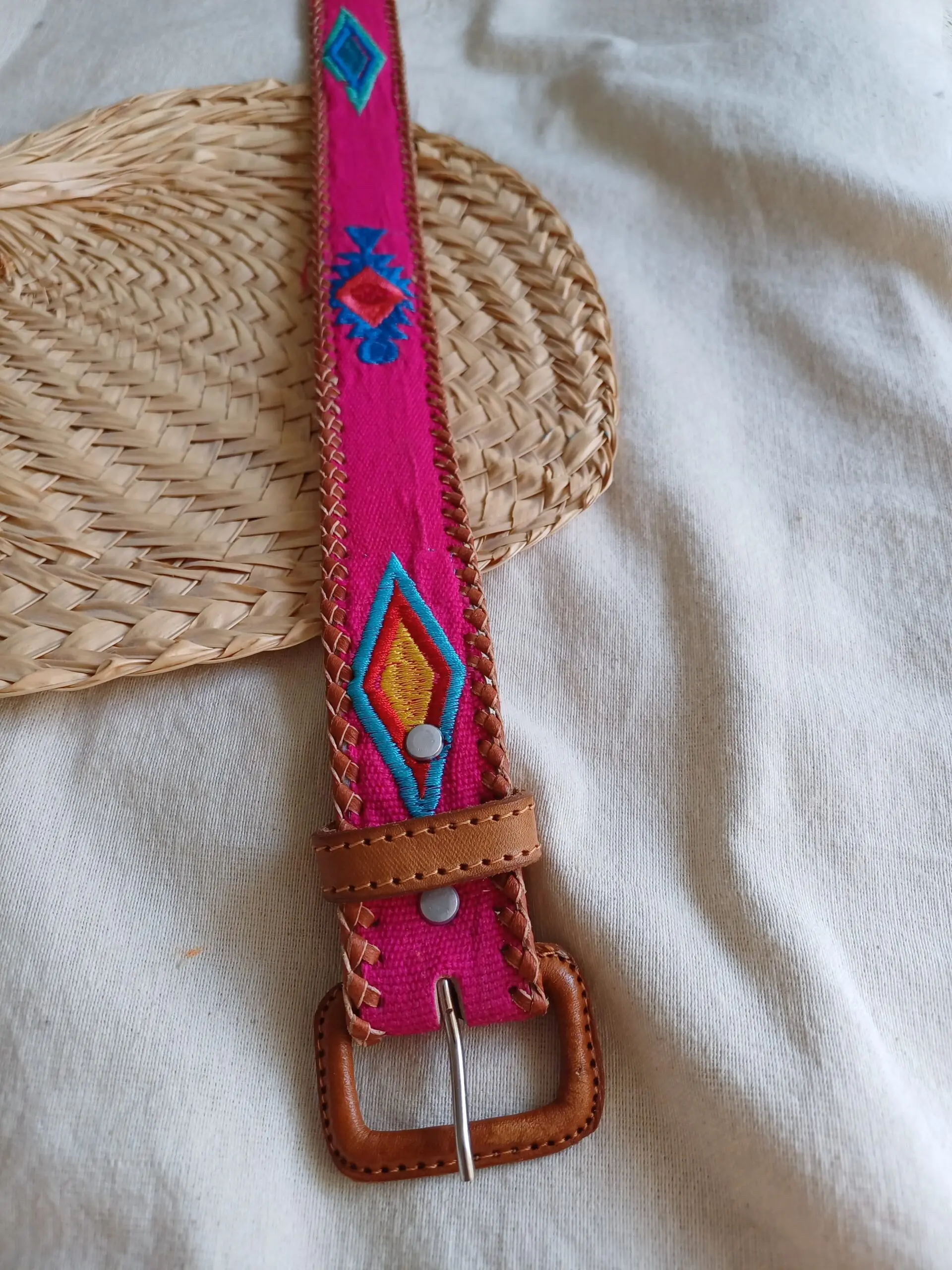 Cinturón azteca fucsia - Imagen 2