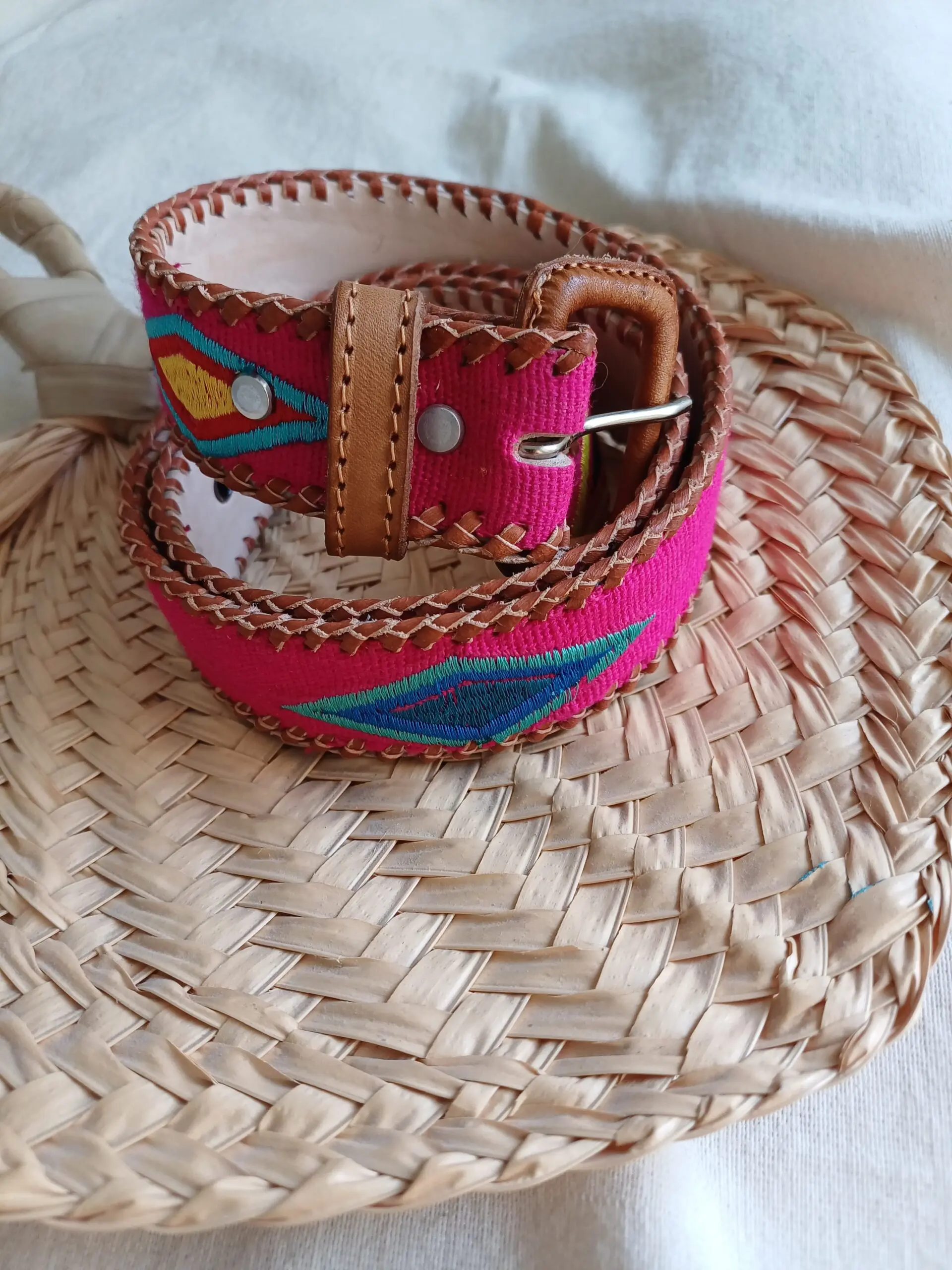 Cinturón azteca fucsia