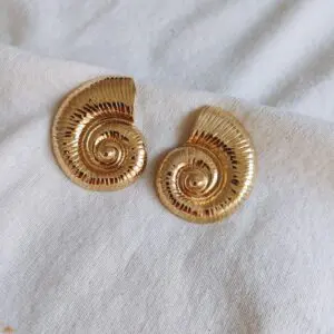 Pendientes maxi caracola gold