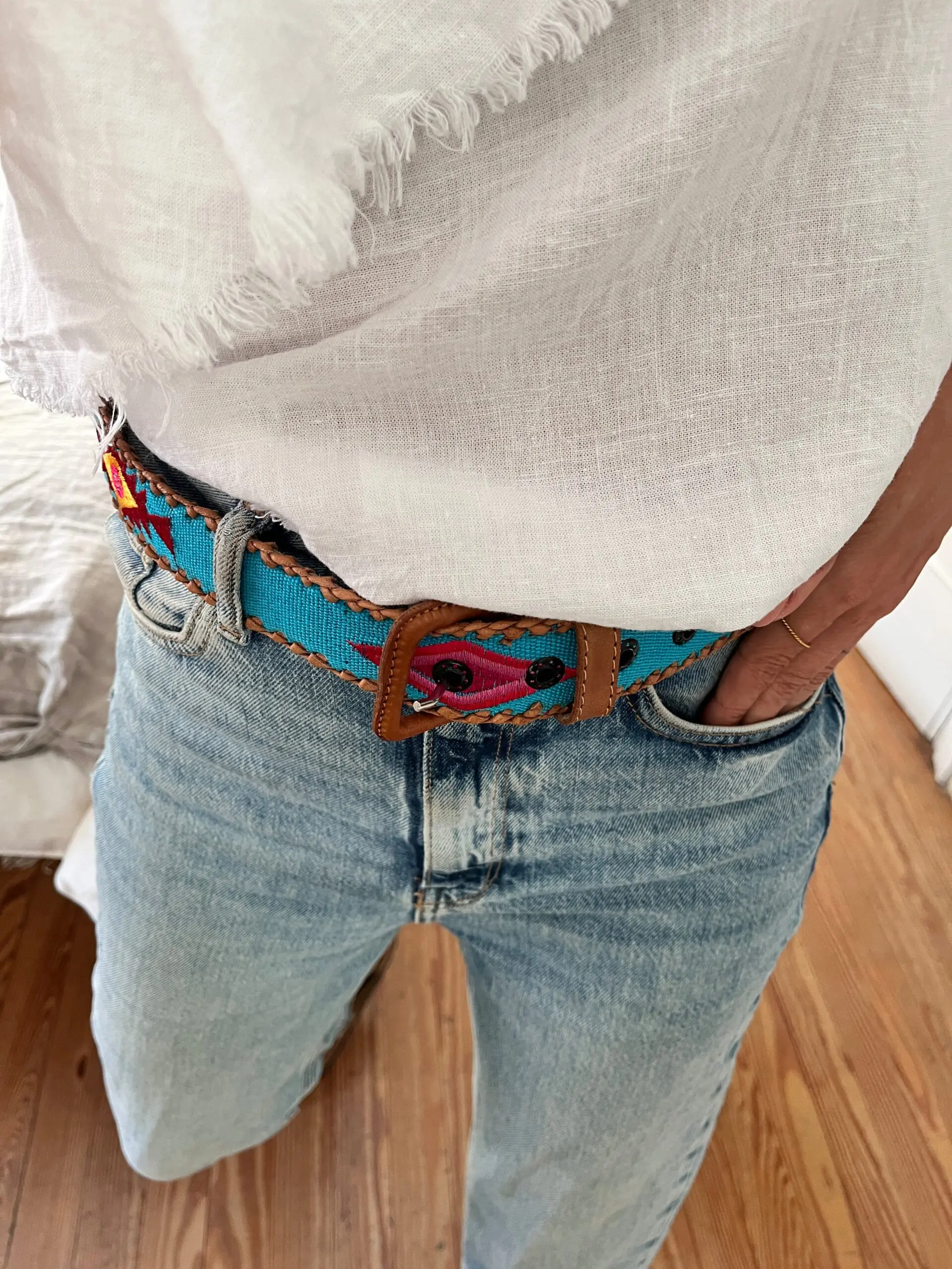 Cinturón azteca turquesa - Imagen 2