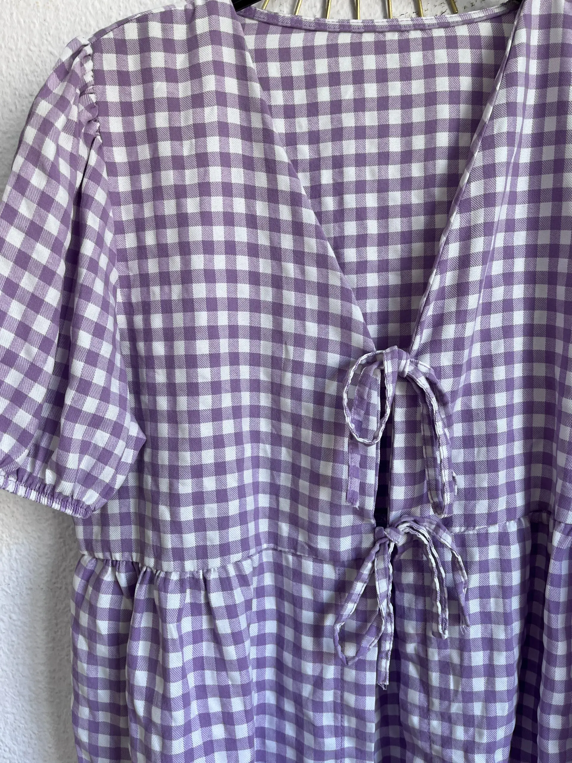 Blusa Vichy Lila Lazos - Imagen 2