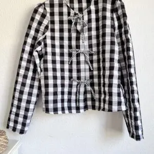 Chaqueta Vichy Negra