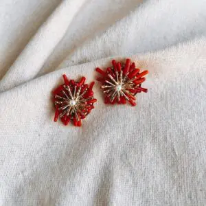 Pendientes Estela coral