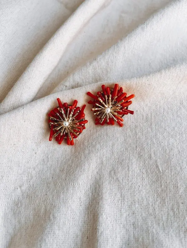 Pendientes Estela coral