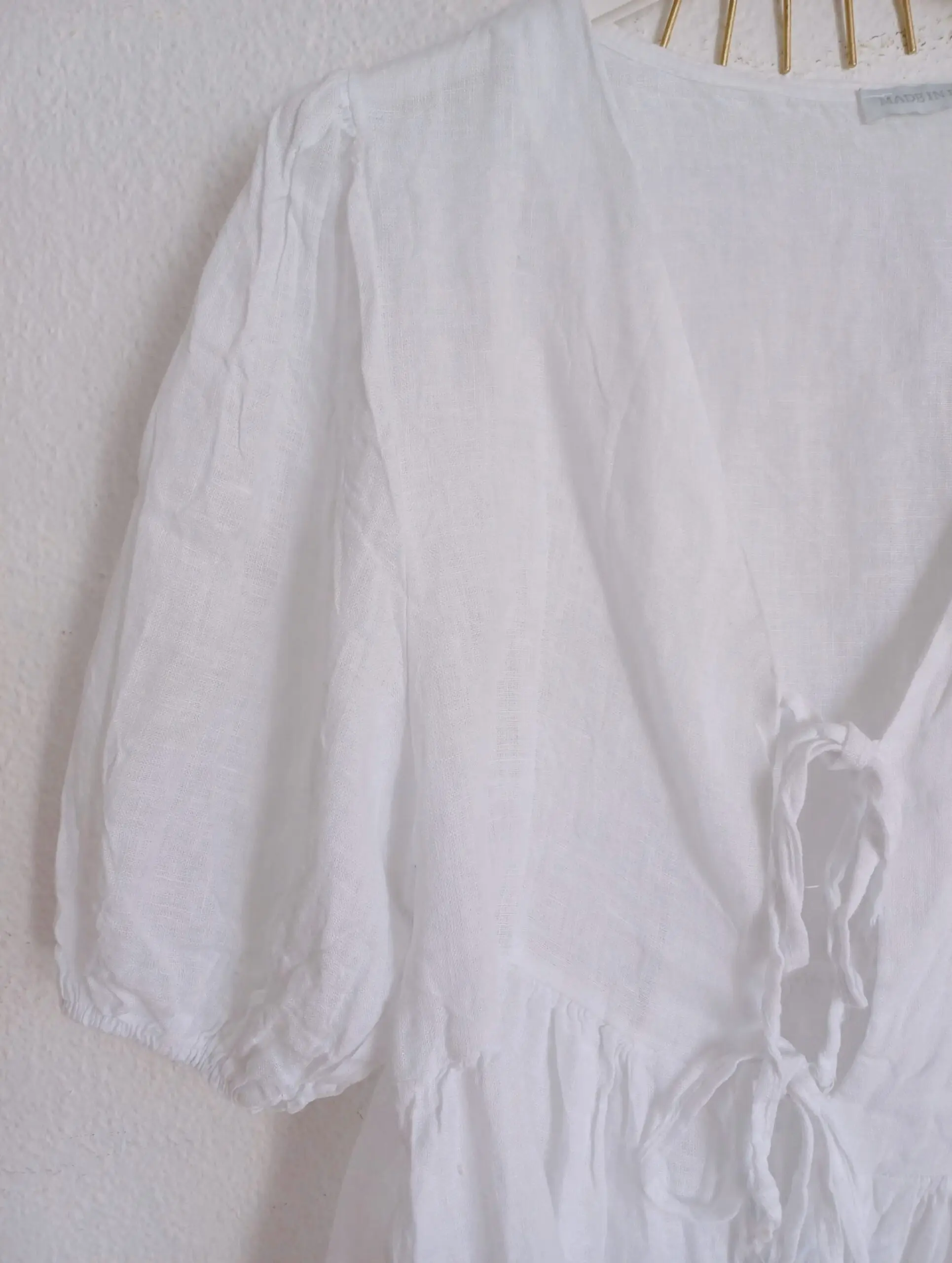 Blusa lino lazos - Imagen 2