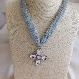 Choker flor silver