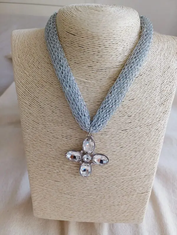 Choker flor silver