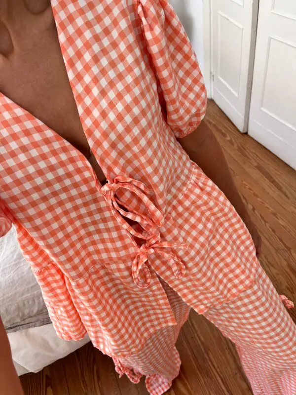Blusa vichy Orange