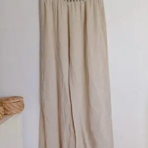 Pantalón zigzag beige