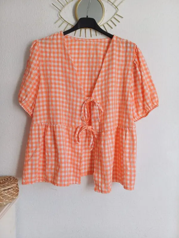 Blusa vichy Orange - Imagen 2