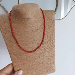 Collar corales fine rojo