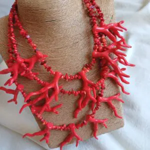 Collar maxi corales rojo