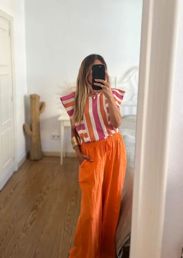 Pantalón Palazzo naranja
