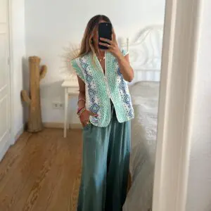 Pantalón Palazzo turquesa