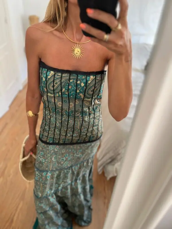 Vestido India verde - Imagen 3