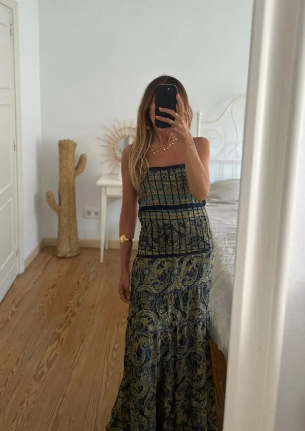 Vestido India verde - Imagen 2
