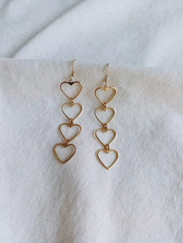 Pendientes corazones fine