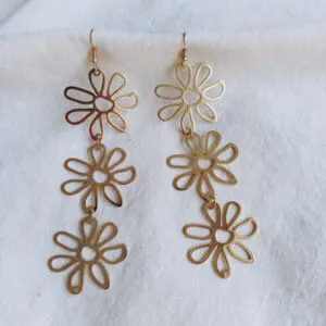 Pendientes margaritas cascada