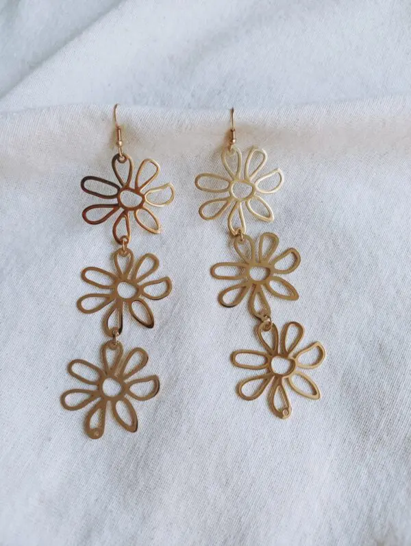 Pendientes margaritas cascada
