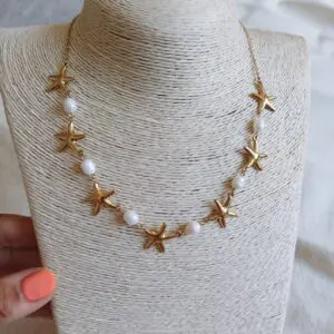 Collar estrella mar y perla