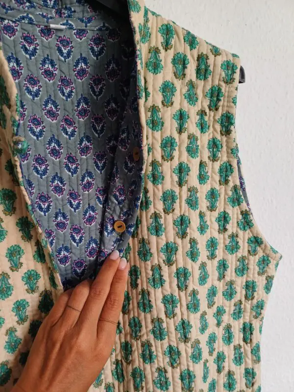 Chaleco flores reversible - Imagen 3