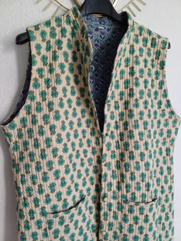 Chaleco flores reversible - Imagen 2