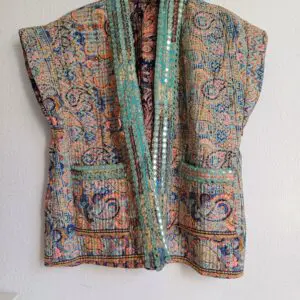 Chaleco jaipur verde agua