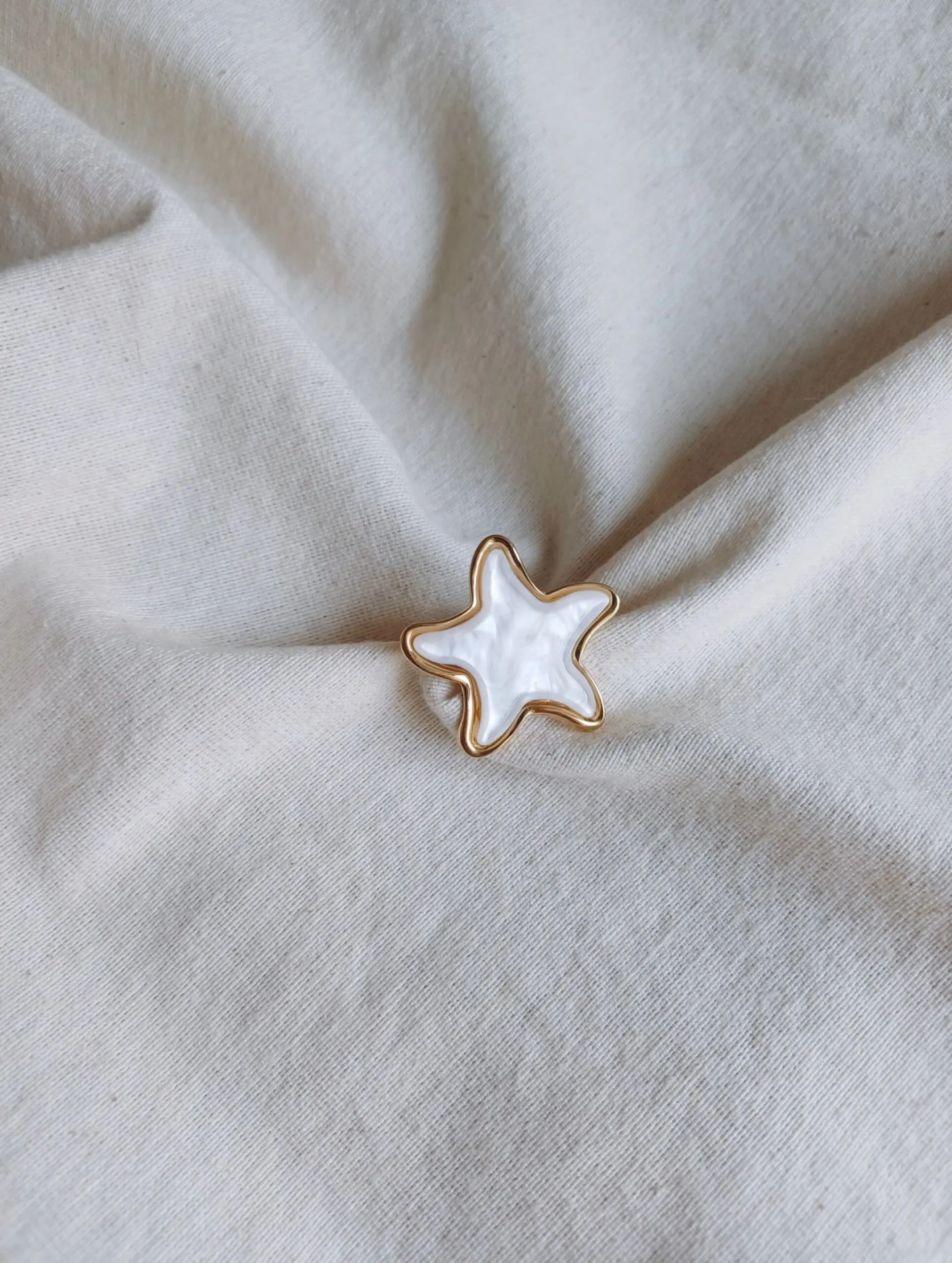Anillo estrella blanca