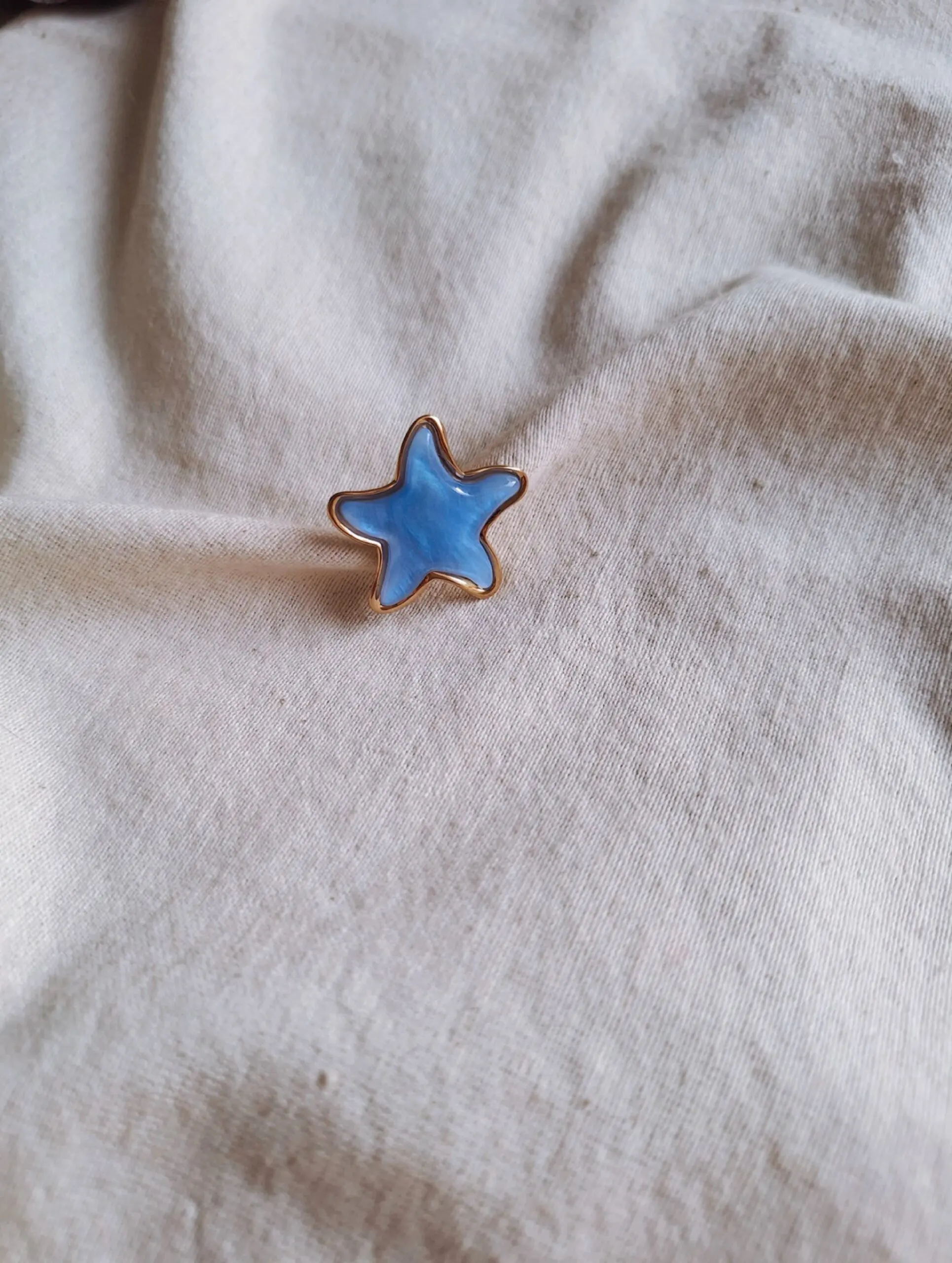 Anillo estrella azul