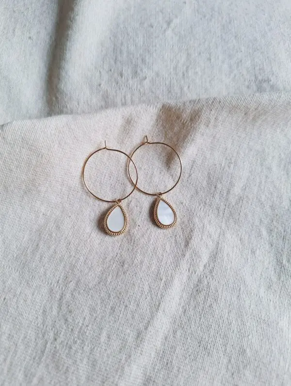 Aros nácar boho