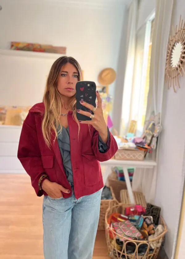 Chaqueta Antelina burgundy - Imagen 2