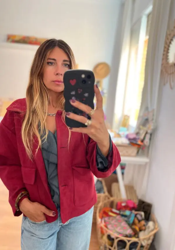 Chaqueta Antelina burgundy - Imagen 3