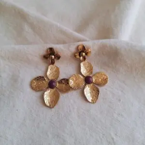 Pendientes galilea berenjena