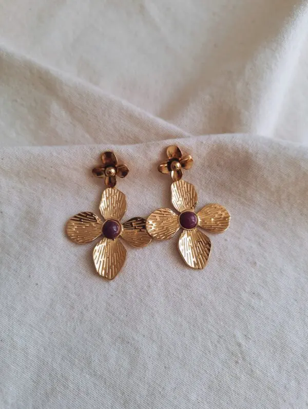 Pendientes galilea berenjena