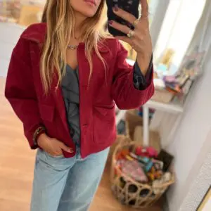 Chaqueta Antelina burgundy
