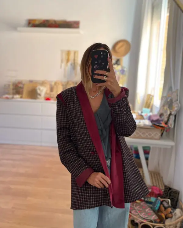 Blazer burgundy - Imagen 4