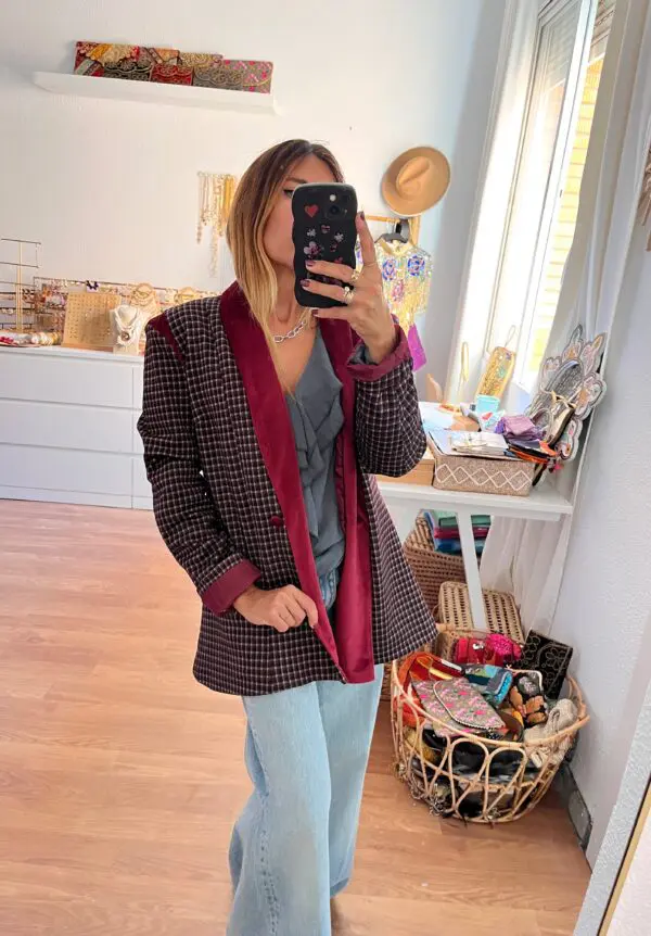 Blazer burgundy - Imagen 3