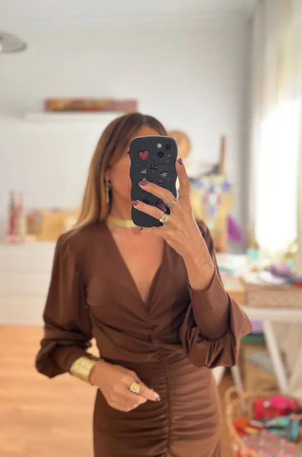 Vestido Milán marrón - Imagen 3