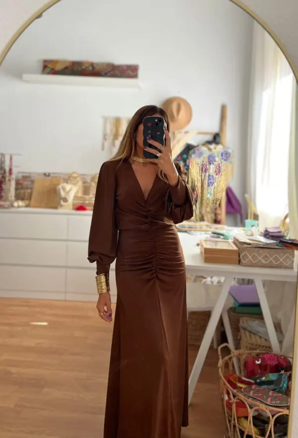 Vestido Milán marrón