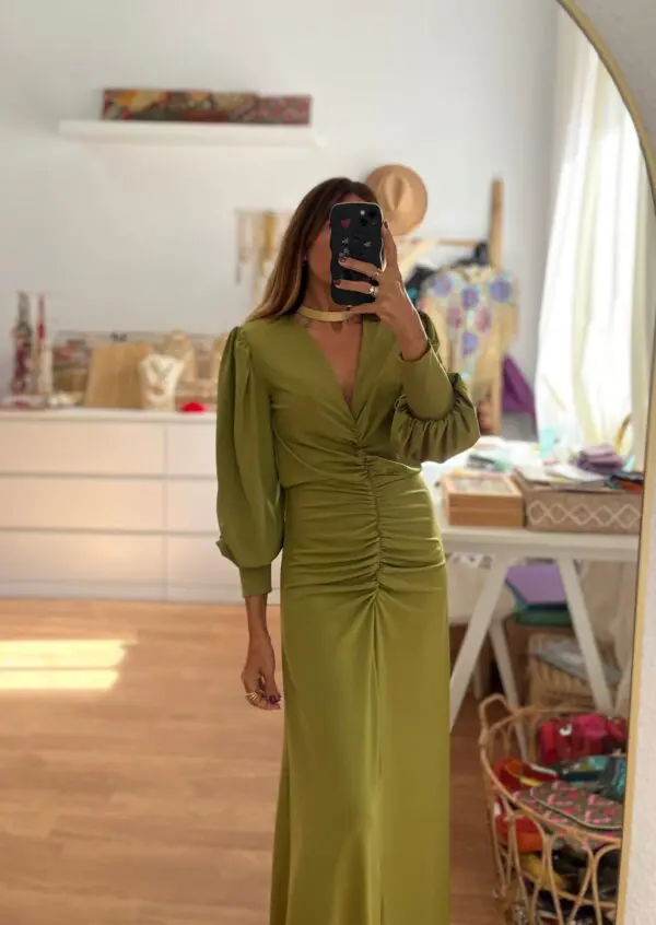 Vestido Milán pistacho - Imagen 2