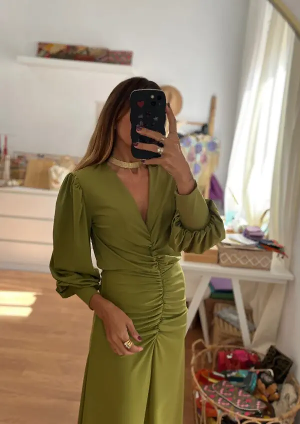 Vestido Milán pistacho - Imagen 3