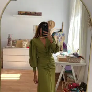 Vestido Milán pistacho