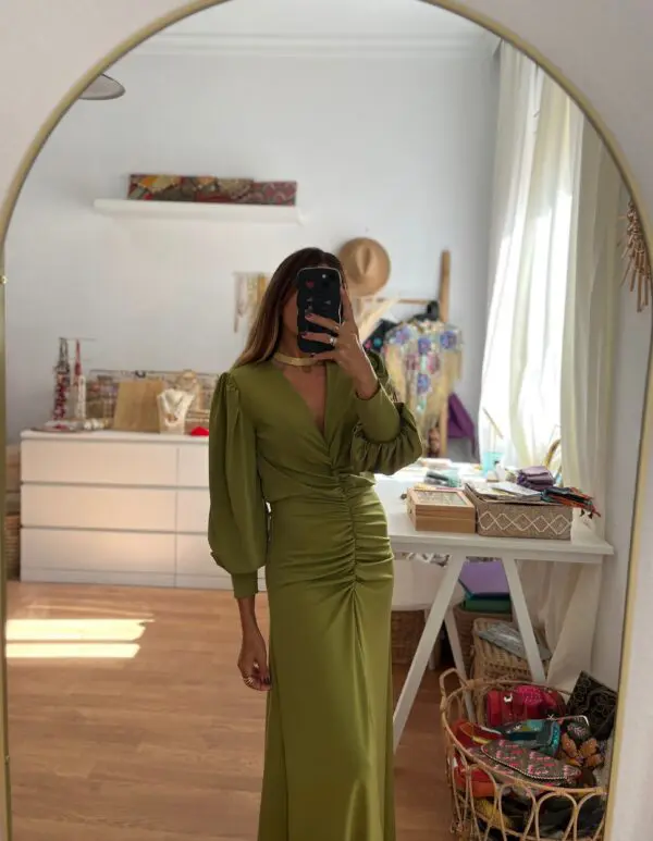 Vestido Milán pistacho