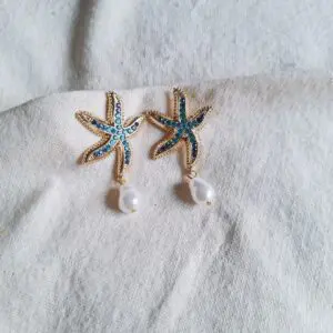 Pendientes sea turquesa