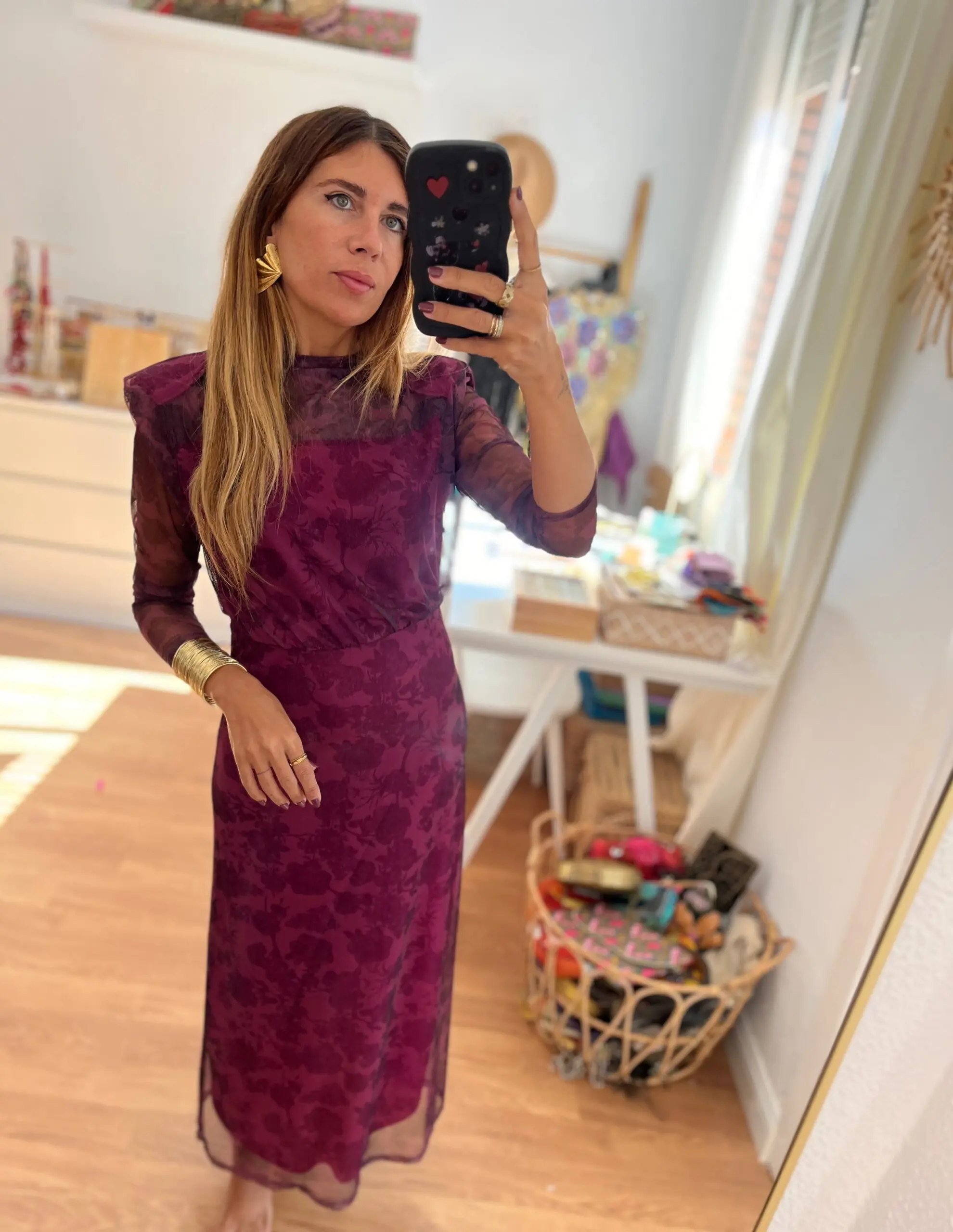 Vestido burgundy - Imagen 4