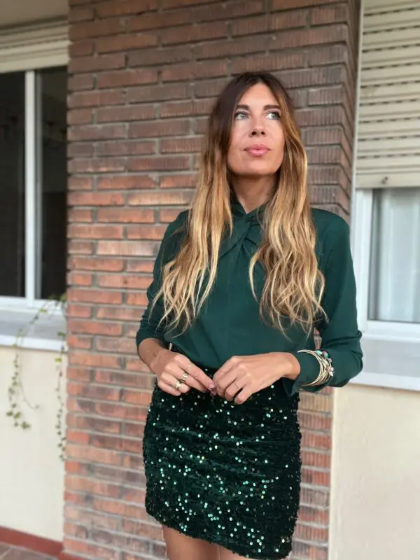 Blusa nudo verde