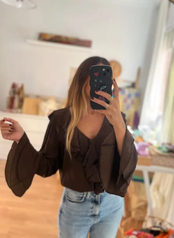 Blusa Bogotá marrón
