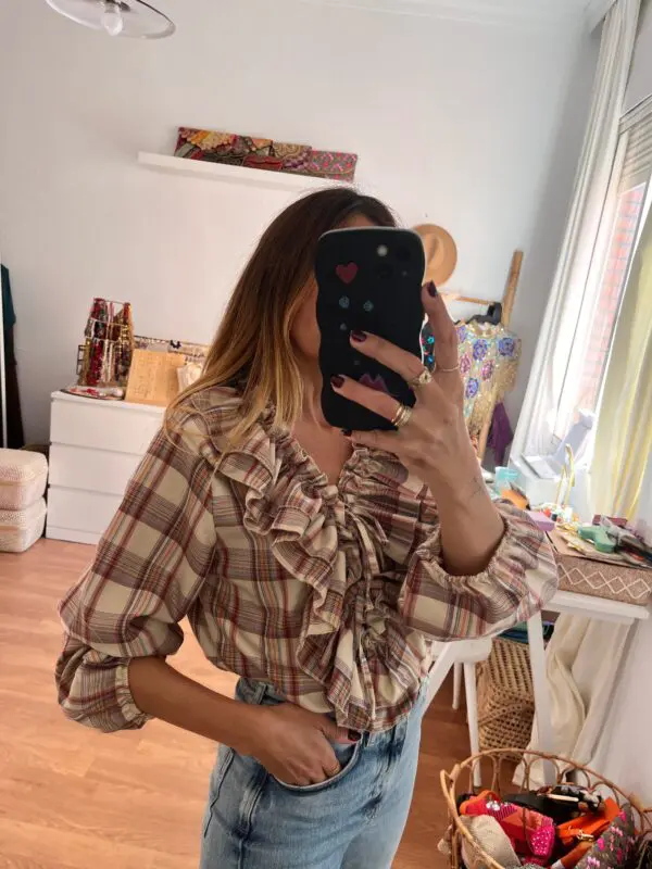 Blusa Vichy cascada
