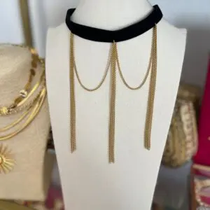 Choker Velvet Golden