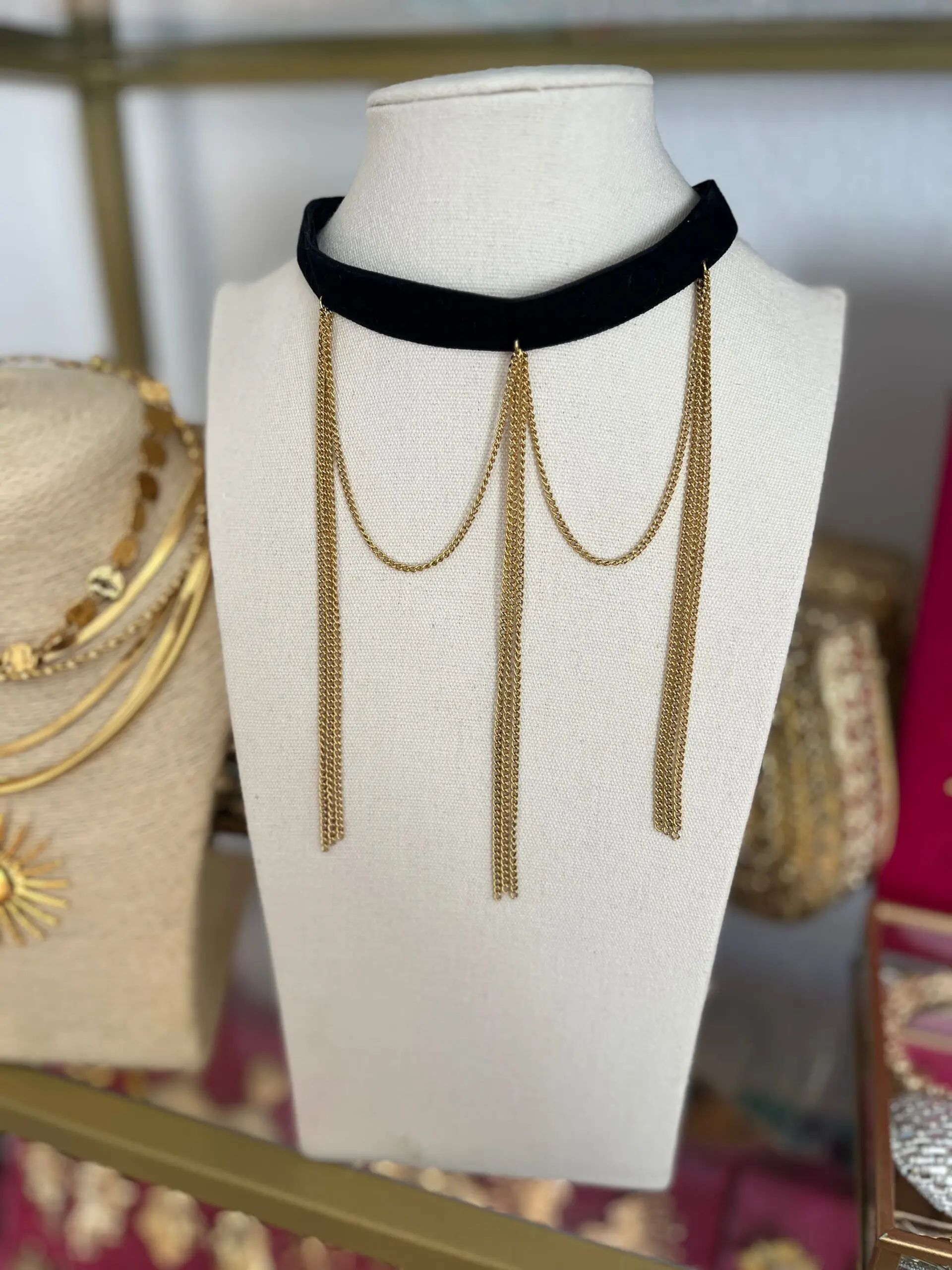 Choker Velvet Golden